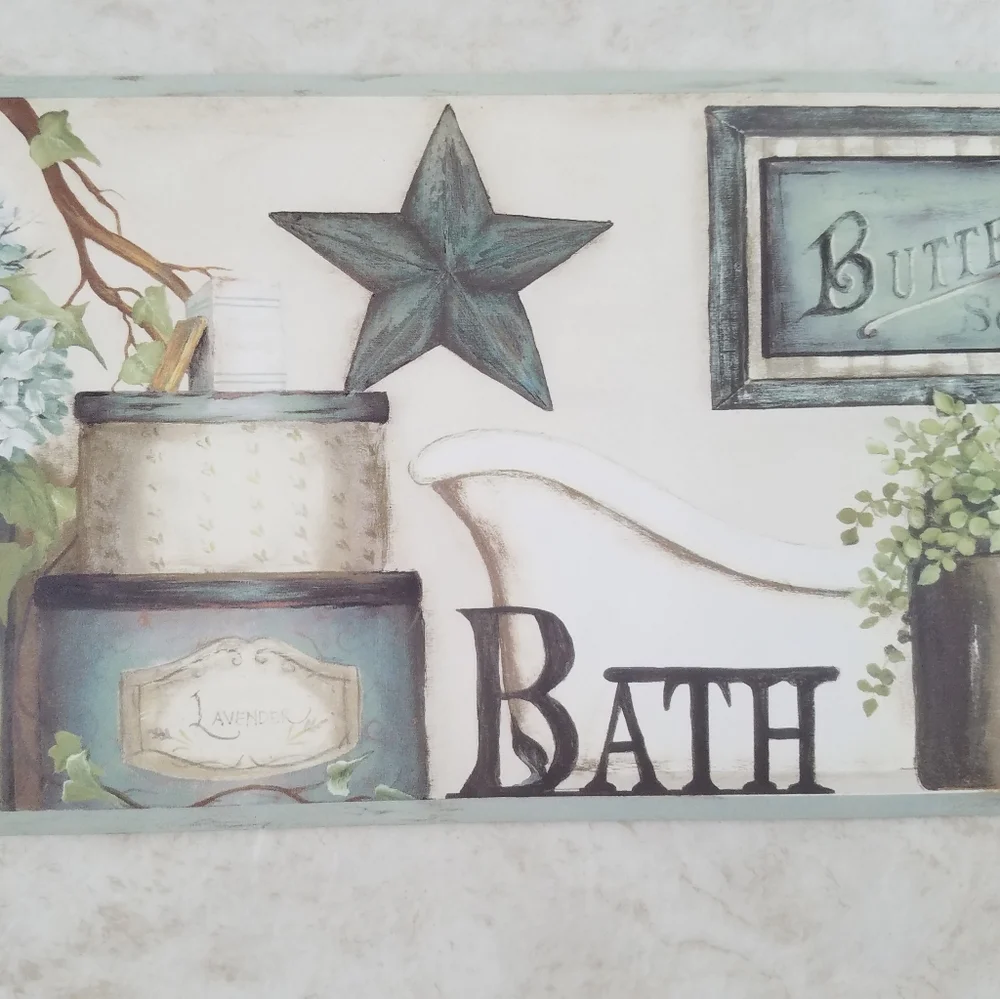Wallpaper Border French Country Bathroom
